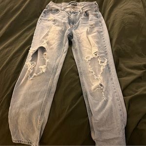 light wash distressed aeropostale mom jeans